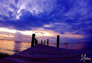 The sun sets on the Florida bay off Key Largo last weekend. by Steven Anderson 